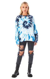SPIRAL TIE DYE CREW NECK SWEATSHIRT