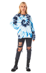 SPIRAL TIE DYE CREW NECK SWEATSHIRT