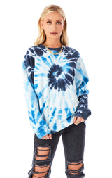 SPIRAL TIE DYE CREW NECK SWEATSHIRT