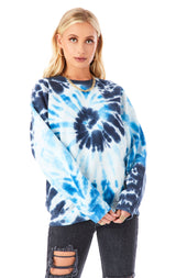 SPIRAL TIE DYE CREW NECK SWEATSHIRT