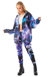 CLOUD TIE DYE ZIP UP SWEATSHIRT