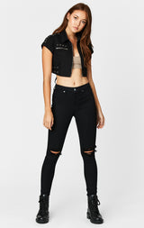 Carmar Denim: CROPPED ZIP FRONT SHIRT WITH GROMMETS - WOVEN TOP