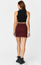 Carmar Denim: EYELET HORIZONTAL ZIP SKIRT - IMPORT SKIRTS