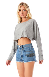 TITANIA LINSLEY TEARDROP FRINGE DENIM SHORT