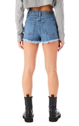 TITANIA LINSLEY TEARDROP FRINGE DENIM SHORT