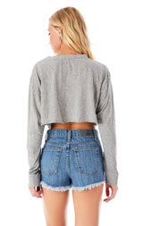TITANIA LINSLEY TEARDROP FRINGE DENIM SHORT