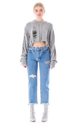 EMELIA KINSLEY RHINESTONE FRINGE JEAN