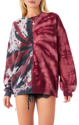 SPLICED SPIRAL TIE DYE SWEATSHIRT