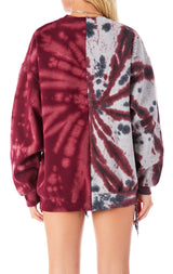 SPLICED SPIRAL TIE DYE SWEATSHIRT
