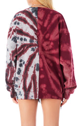 SPLICED SPIRAL TIE DYE SWEATSHIRT