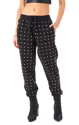 ALLOVER RHINESTONE SWEATPANTS