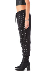 ALLOVER RHINESTONE SWEATPANTS