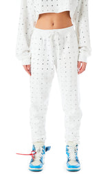 ALLOVER RHINESTONE SWEATPANTS