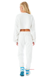ALLOVER RHINESTONE SWEATPANTS