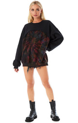 SPLICED KALEIDOSCOPE TIE DYE SWEATSHIRT