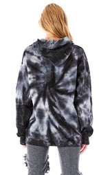 SPIRAL TIE DYE ZIP UP SWEATSHIRT