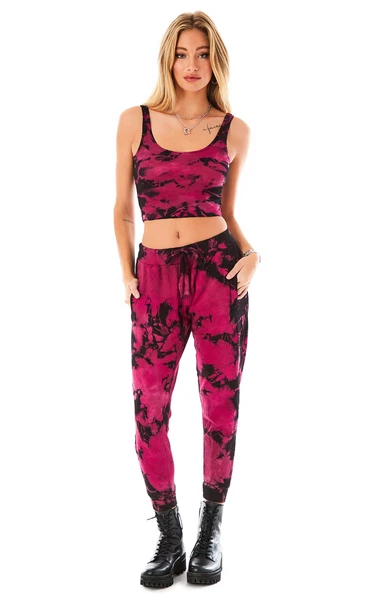 CRYSTAL TIE DYE SWEATPANTS