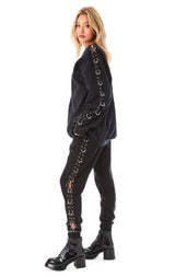 RING SLEEVE SWEATSHIRT