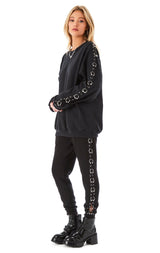 RING SLEEVE SWEATSHIRT