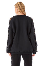 RING SLEEVE SWEATSHIRT