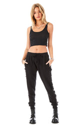 U-RING CUT OUT SWEATPANTS