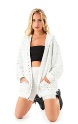 ALLOVER RHINESTONE BIKE SHORTS