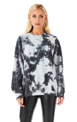 SPLOTCH TIE DYE CREW NECK SWEATSHIRT