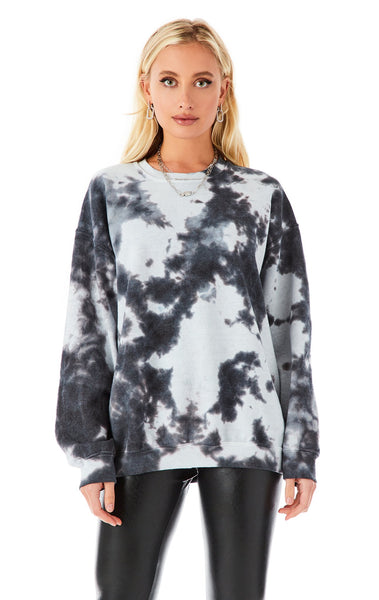 SPLOTCH TIE DYE CREW NECK SWEATSHIRT