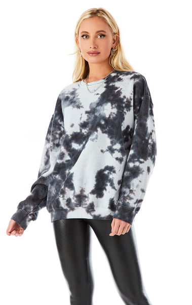 SPLOTCH TIE DYE CREW NECK SWEATSHIRT