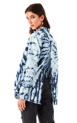 BLEACH DYE BUTTON BACK CHAMBRAY
