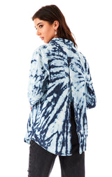 BLEACH DYE BUTTON BACK CHAMBRAY
