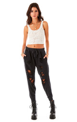 RIPPED SWEATPANTS