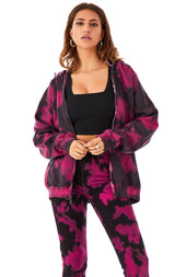 CLOUD TIE DYE ZIP UP SWEATSHIRT
