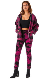 CLOUD TIE DYE ZIP UP SWEATSHIRT