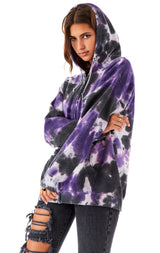 CLOUD TIE DYE ZIP UP SWEATSHIRT