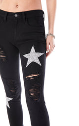 MIA RHINESTONE STAR PATCH JEAN