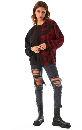HALF BLOTCH PULLOVER SWEATSHIRT