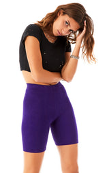 BRIGHT PURPLE BIKE SHORTS
