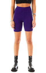 BRIGHT PURPLE BIKE SHORTS