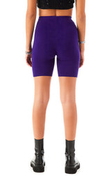 BRIGHT PURPLE BIKE SHORTS