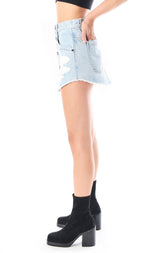 LEATRICE AZALEA BUTTON FRONT SKIRT