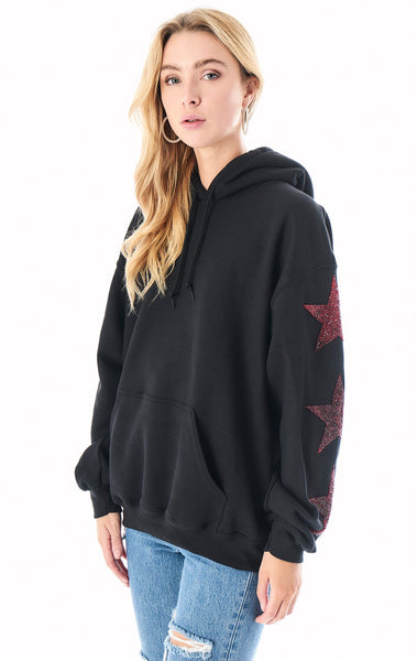 OVERSIZED RED STAR PATCH HOODIE