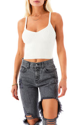 RIBBED SWEATER TANK TOP