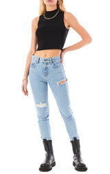 MOCKNECK SLEEVELESS SWEATER