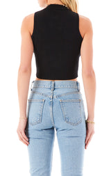 MOCKNECK SLEEVELESS SWEATER