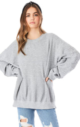 STAR PATCH PULLOVER SWEATSHIRT