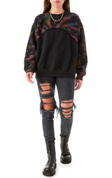 SPLICED KALEIDOSCOPE TIE DYE SWEATSHIRT