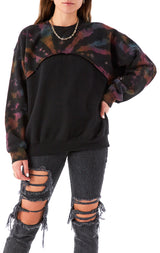 SPLICED KALEIDOSCOPE TIE DYE SWEATSHIRT