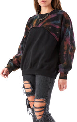 SPLICED KALEIDOSCOPE TIE DYE SWEATSHIRT