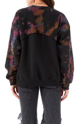 SPLICED KALEIDOSCOPE TIE DYE SWEATSHIRT